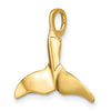 Gold Polished Whale Tail Pendants