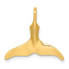 10K 3-D Polished Whale Tail Charm
