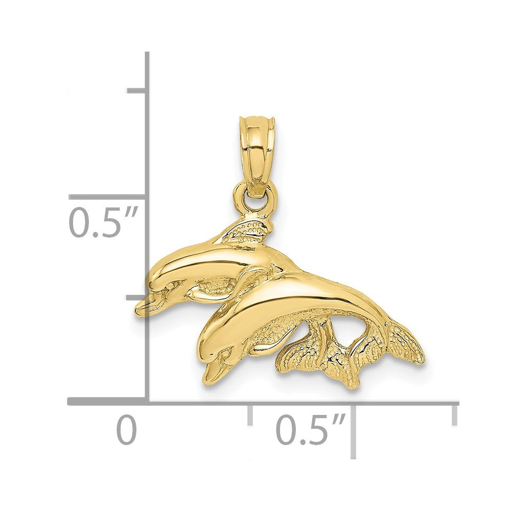 Gold Polished Dolphin Pendants