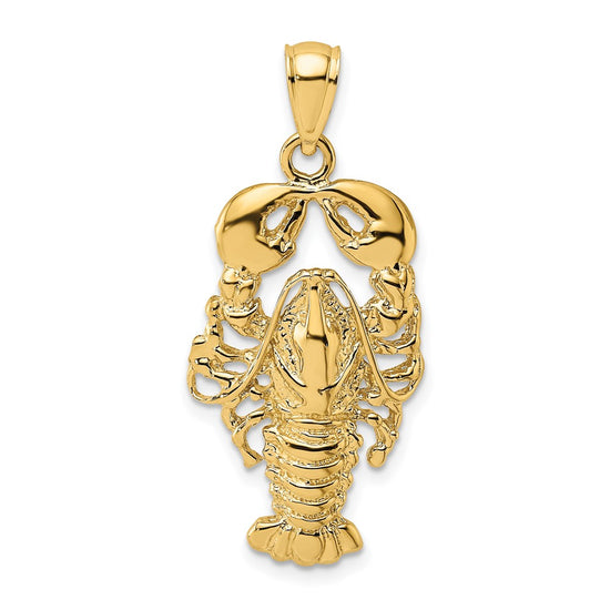 Gold Polished Lobster Pendants