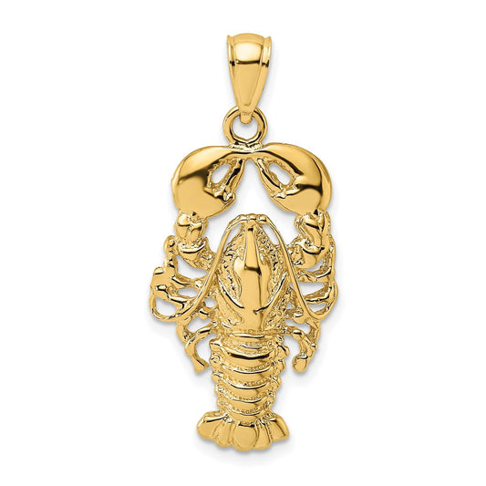 Gold Polished Lobster Pendants