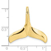 Gold Polished Whale Tail Pendants