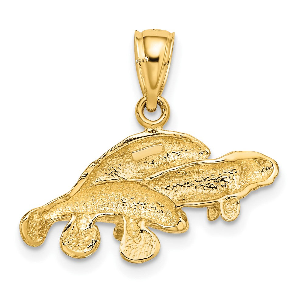 Gold Polished Manatee Pendants
