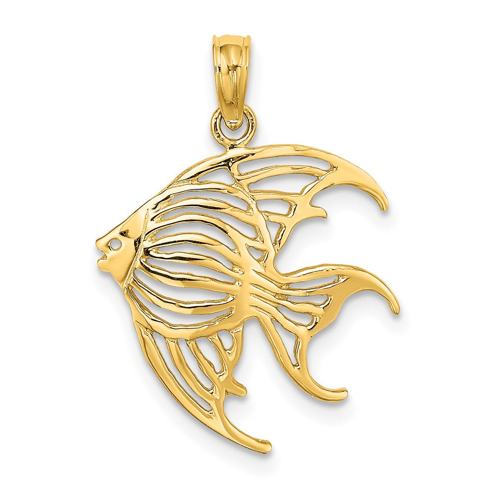 Gold Polished Fish Pendants
