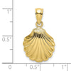 Gold Polished Sea Shell Pendants