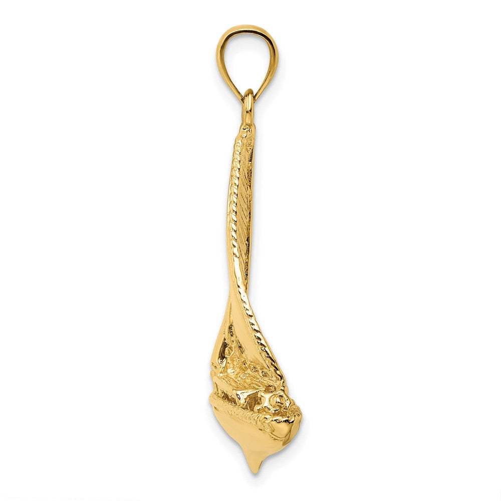 Gold Polished Sailboat Pendant