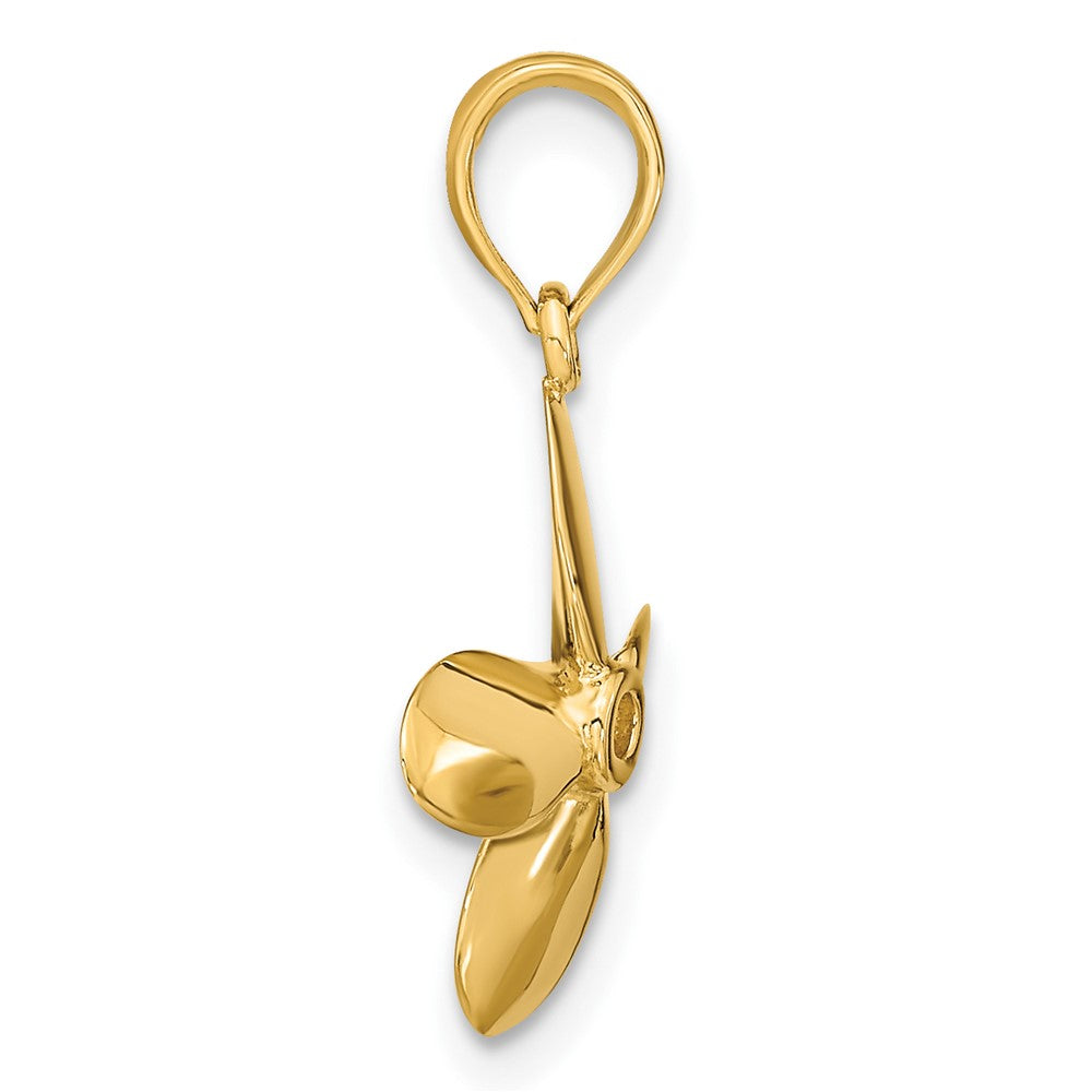 Gold Polished Propeller Pendants