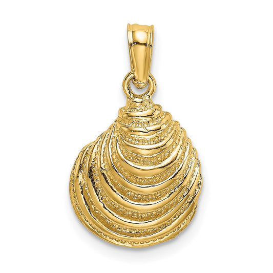 Gold Polished Sea Shell Pendants