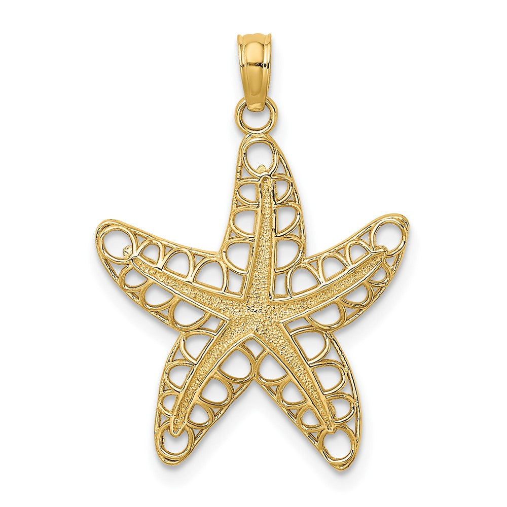 Gold Polished Starfish Pendants