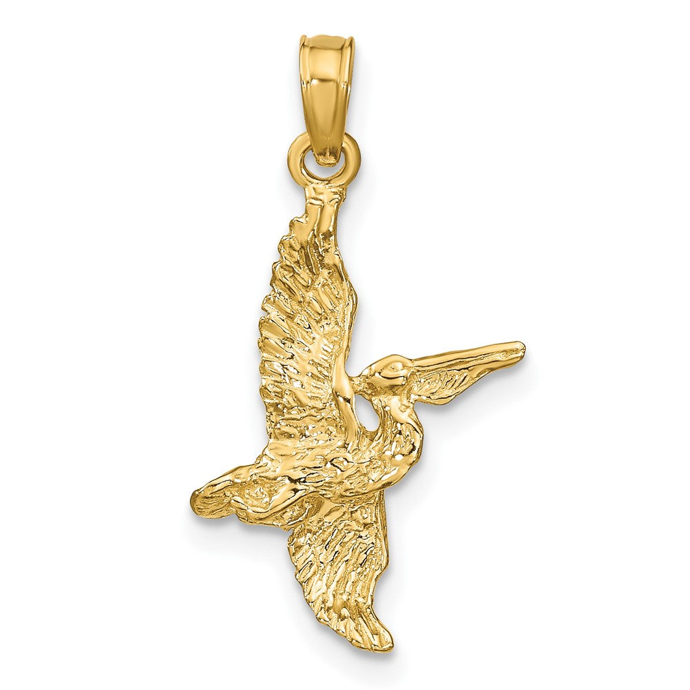 Gold Polished Pelican Pendants