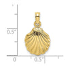 Gold Polished Sea Shell Pendants