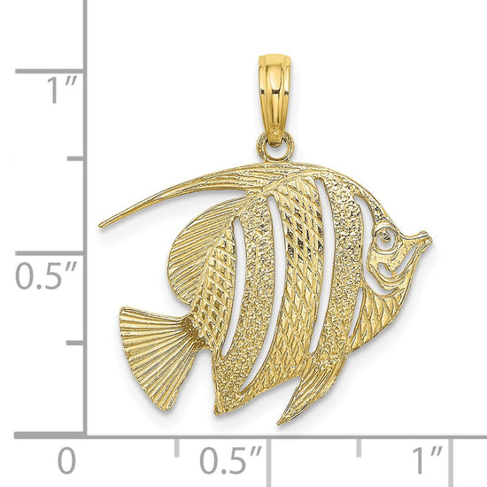 10K Polished Cut-Out Fish Charm