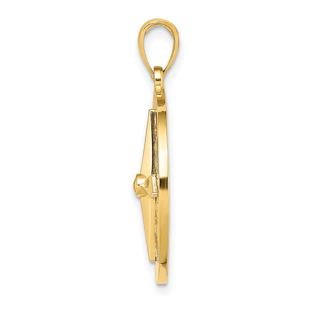 Gold Polished Compass Pendants