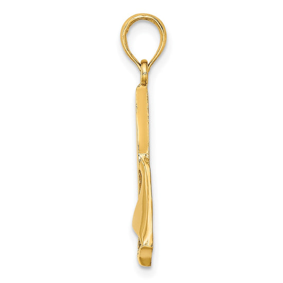 Gold Polished Sailboat Pendant