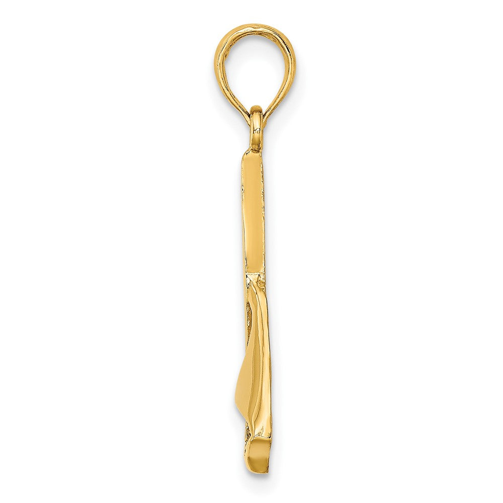 Gold Polished Sailboat Pendant