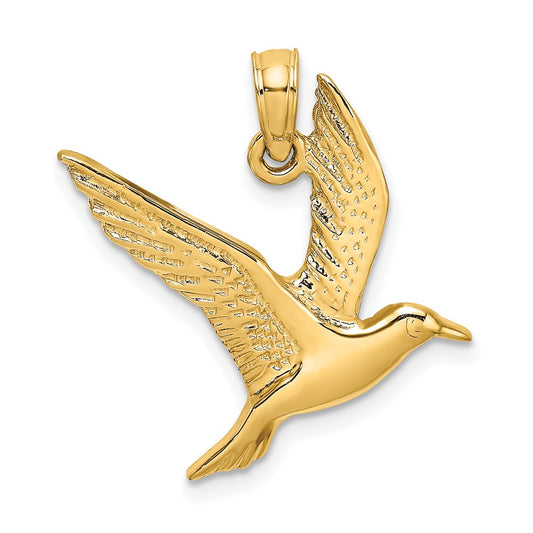 Gold Polished Seagull Pendants