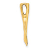 10K 3-D Polished Whale Tail Charm