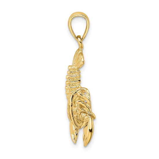 Gold Polished Lobster Pendants