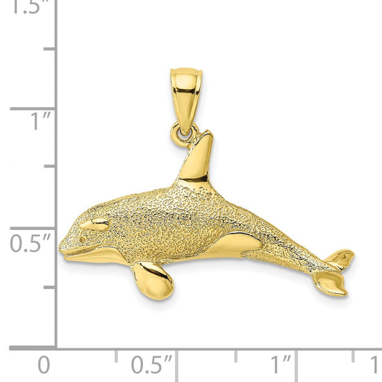 Gold Polished Whale Pendants