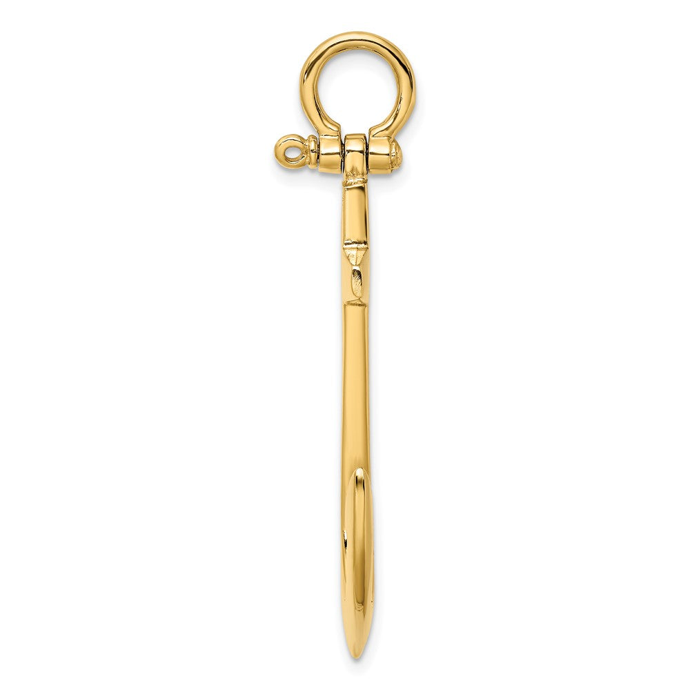 Gold Polished Anchor Pendants