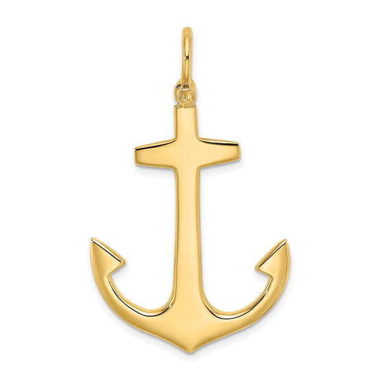 Gold Polished Anchor Pendants