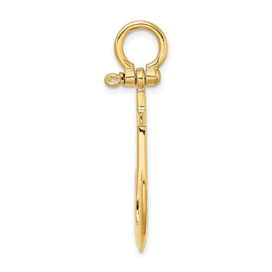 Gold Polished Anchor Pendants