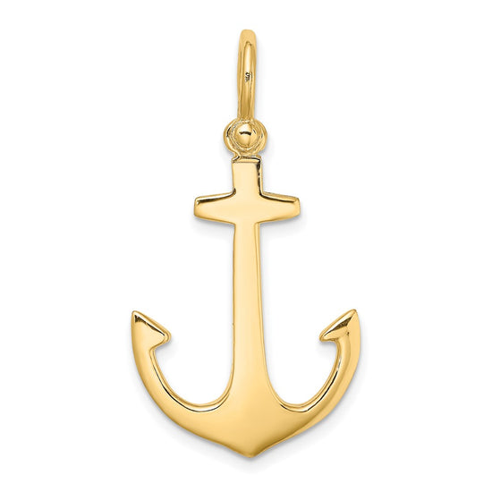 Gold Polished Anchor Pendants