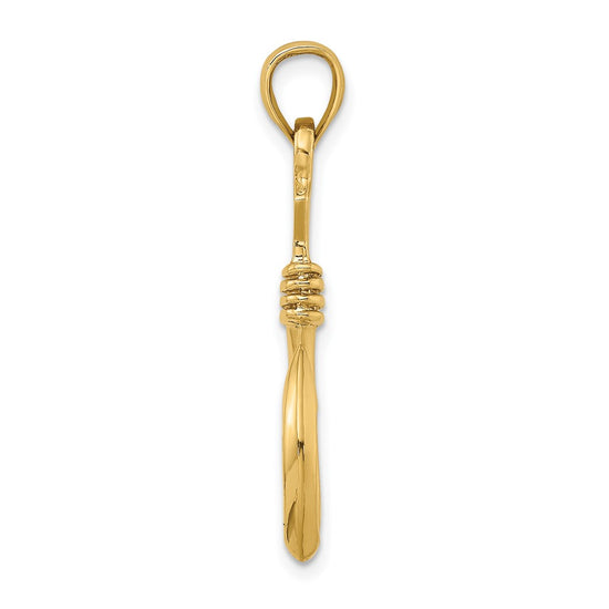 Gold Polished Fish Hook Pendants