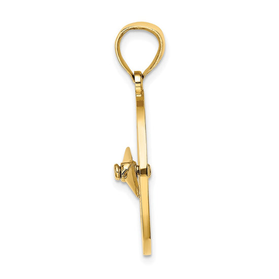 Gold Polished Compass Pendants