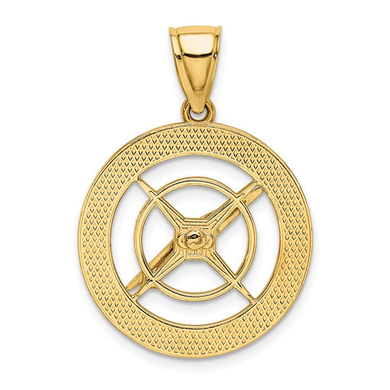 Gold Polished Compass Pendants
