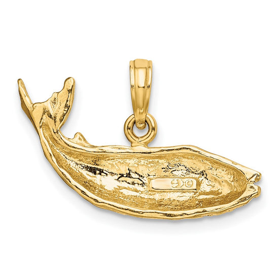 Gold Polished Whale Pendants