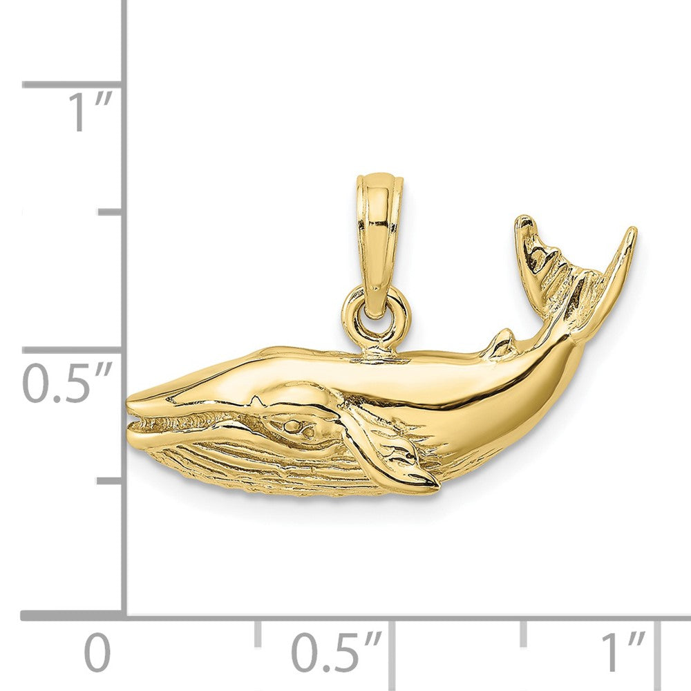 Gold Polished Whale Pendants