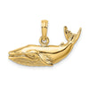 Gold Polished Whale Pendants