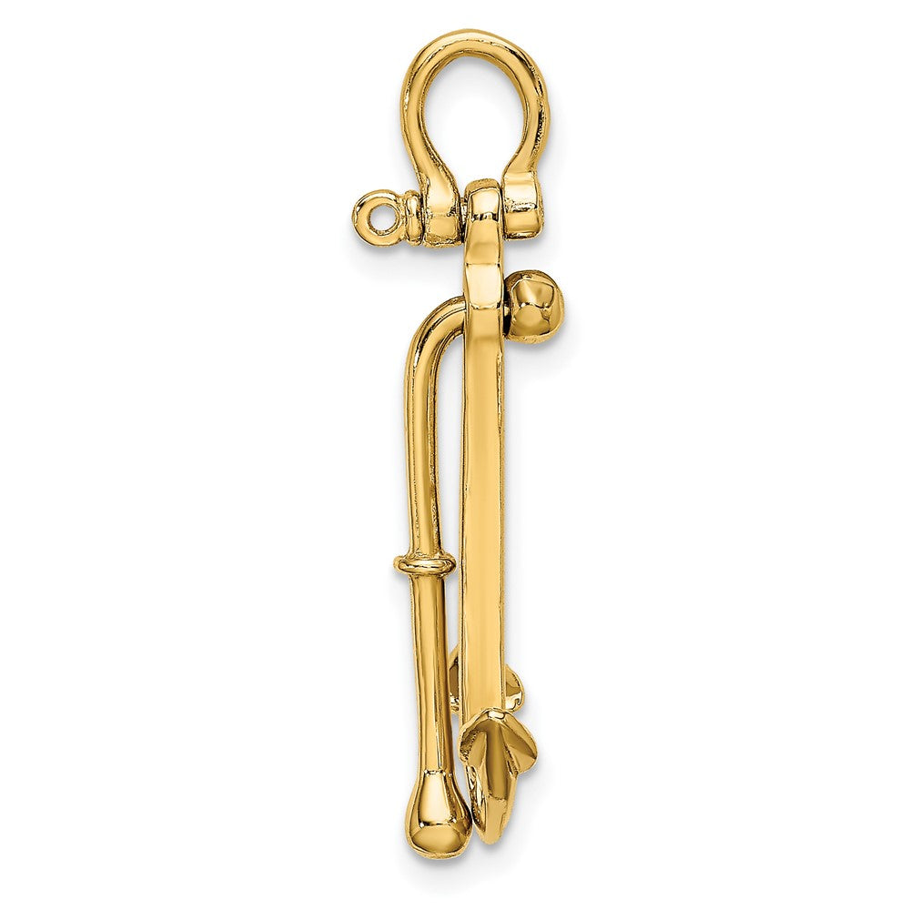 Gold Polished Anchor Pendants