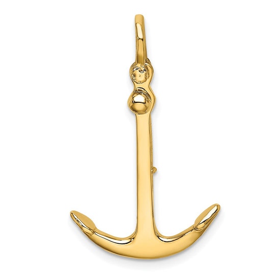Gold Polished Anchor Pendants