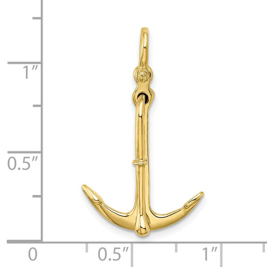 Gold Polished Anchor Pendants