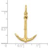 Gold Polished Anchor Pendants