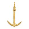 Gold Polished Anchor Pendants