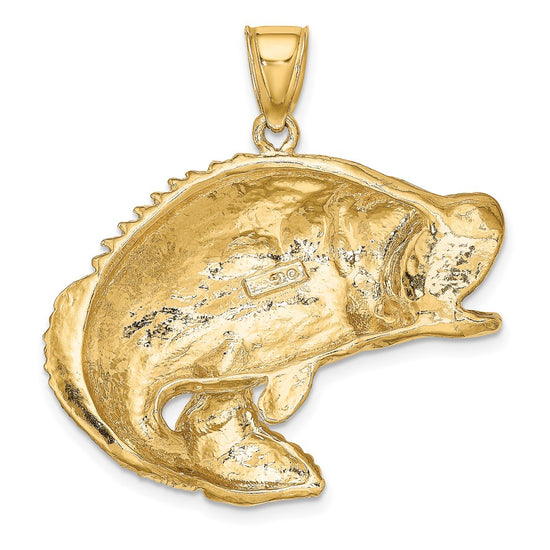 Gold Polished Fish Pendants
