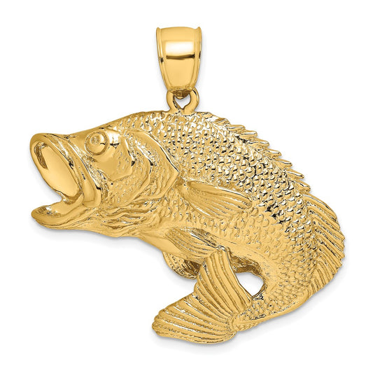 Gold Polished Fish Pendants