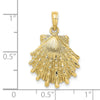 Gold Polished Sea Shell Pendants