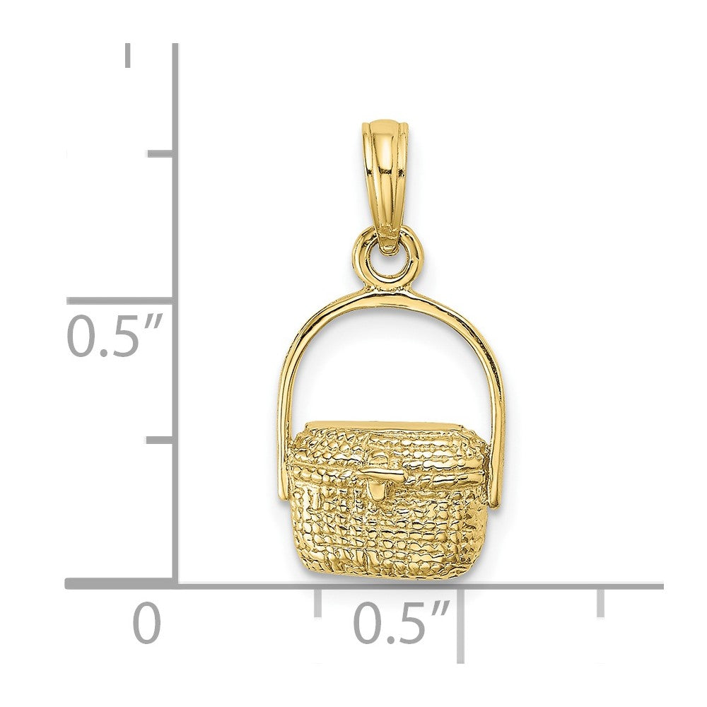 Gold Polished Basket Pendants