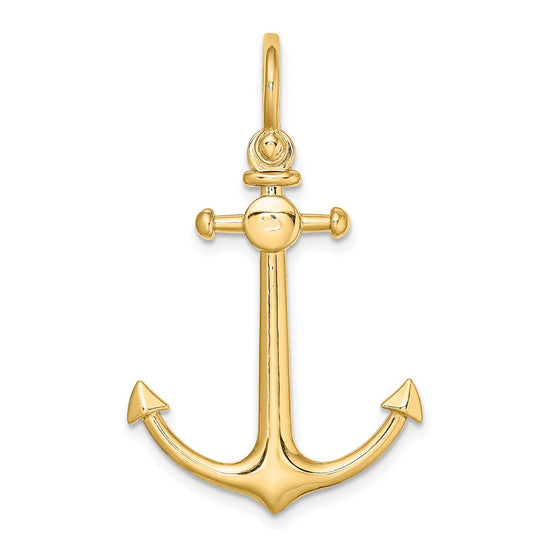 Gold Polished Anchor Pendants