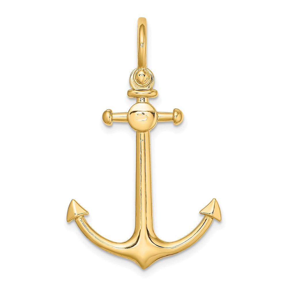Gold Polished Anchor Pendants