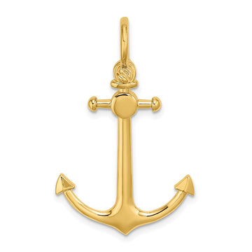 Gold Polished Anchor Pendants