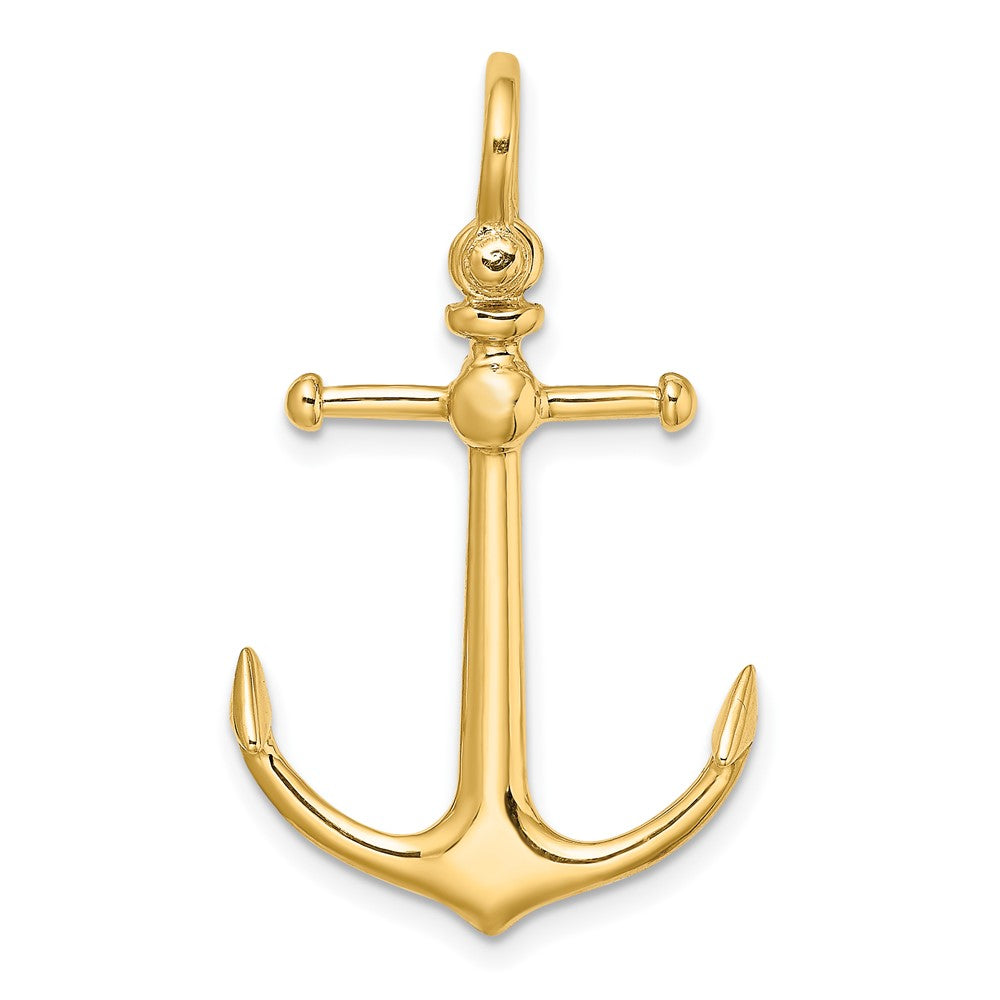 Gold Polished Anchor Pendants