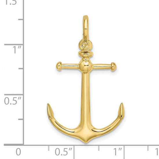 Gold Polished Anchor Pendants