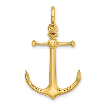 Gold Polished Anchor Pendants