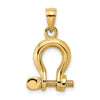 Gold Polished Shackle Link Pendant