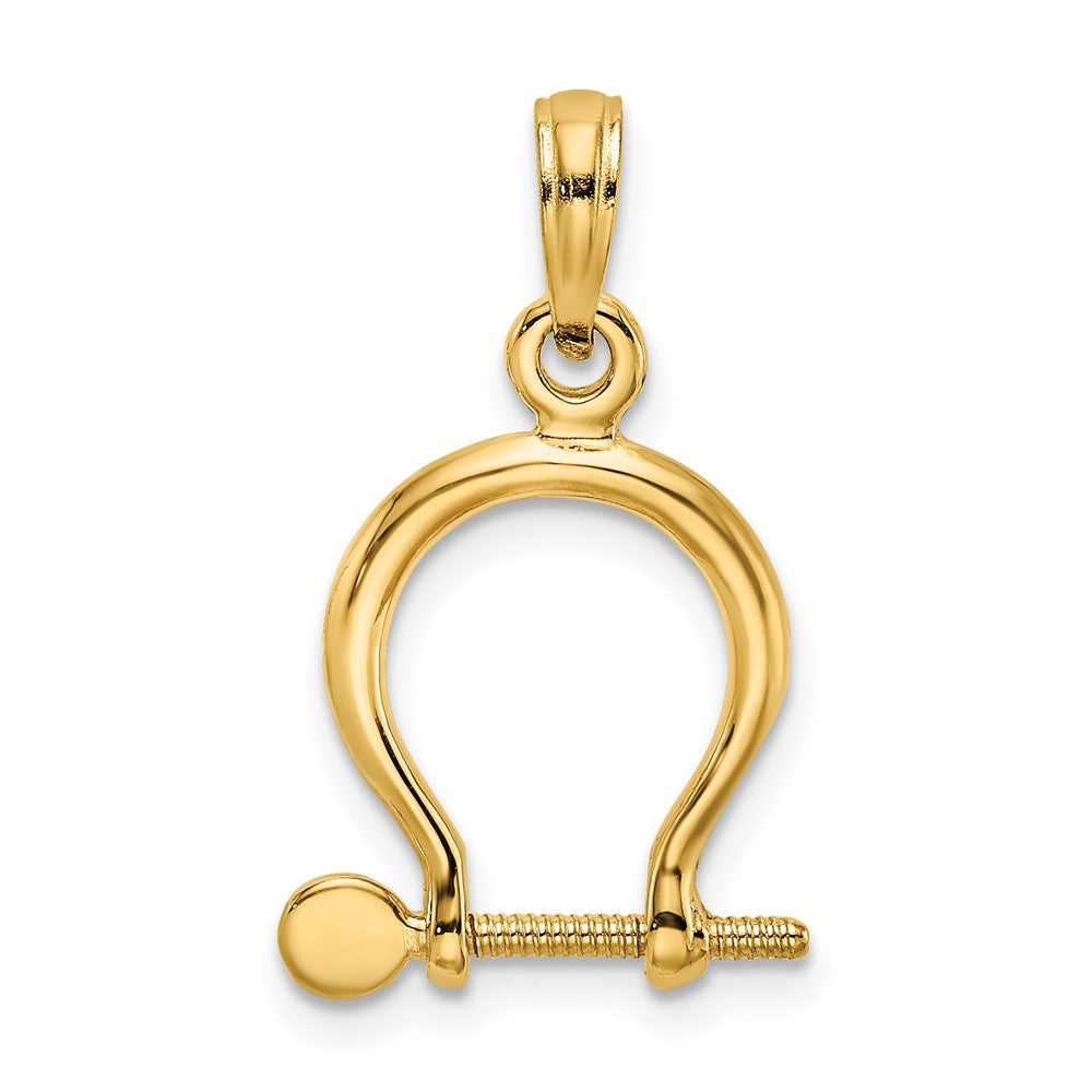 Gold Polished Shackle Link Pendant